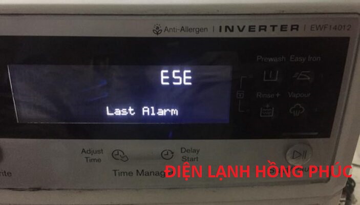 máy giặt electrolux lỗi e5e
