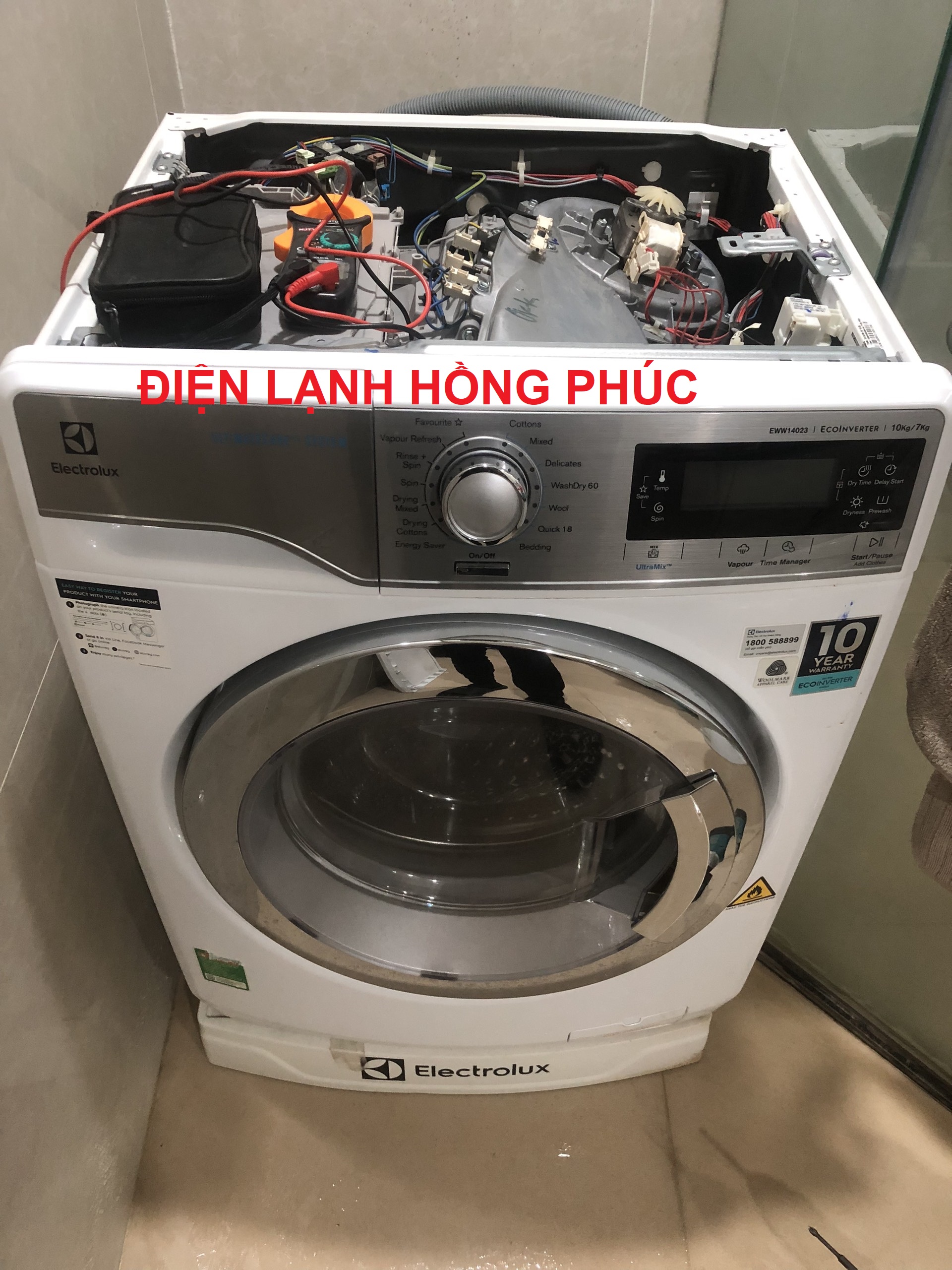 mã lỗi máy giặt Electrolux cửa ngang, inverter